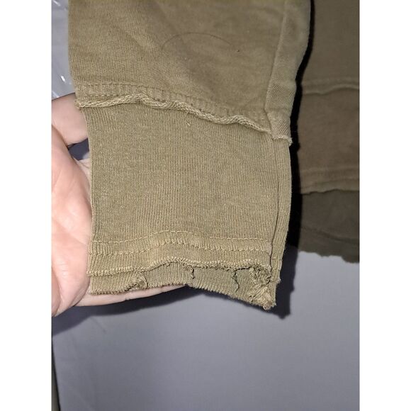 A Simply Irresistible Sweatshirt Hoodie Zip Front Raggedy Boho Olive Green L - Picture 5 of 13
